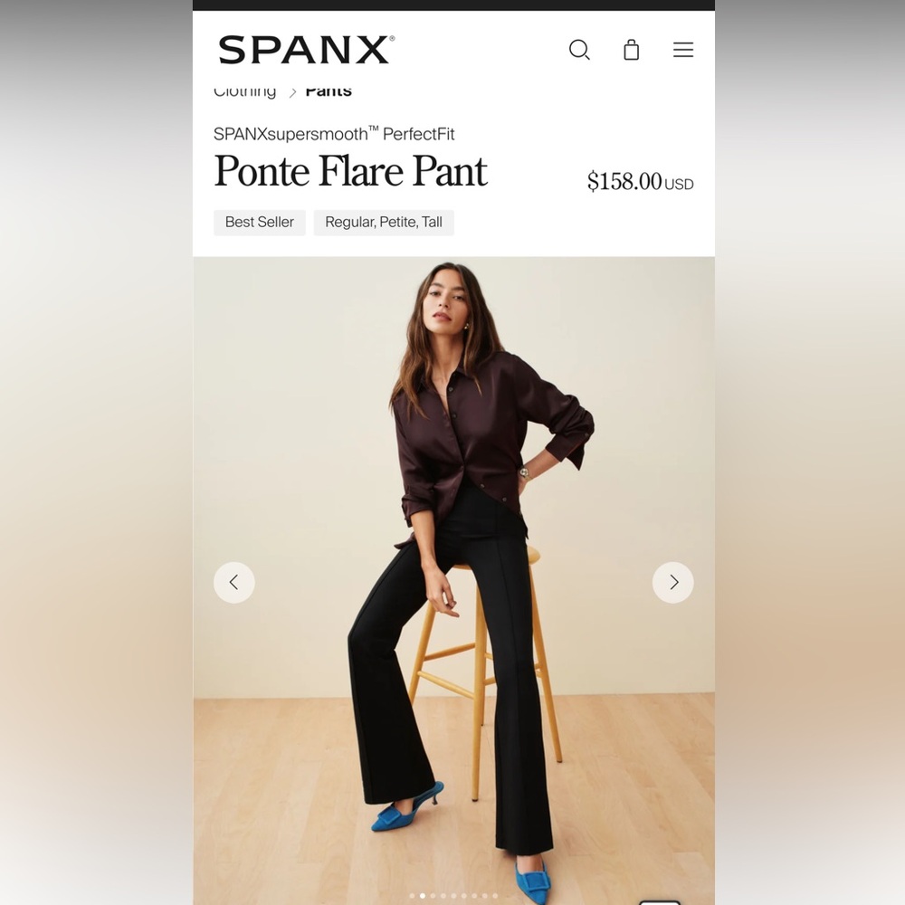 🖤🖤SPANX Ponte Flare Pant in Black Large 🌹🌹